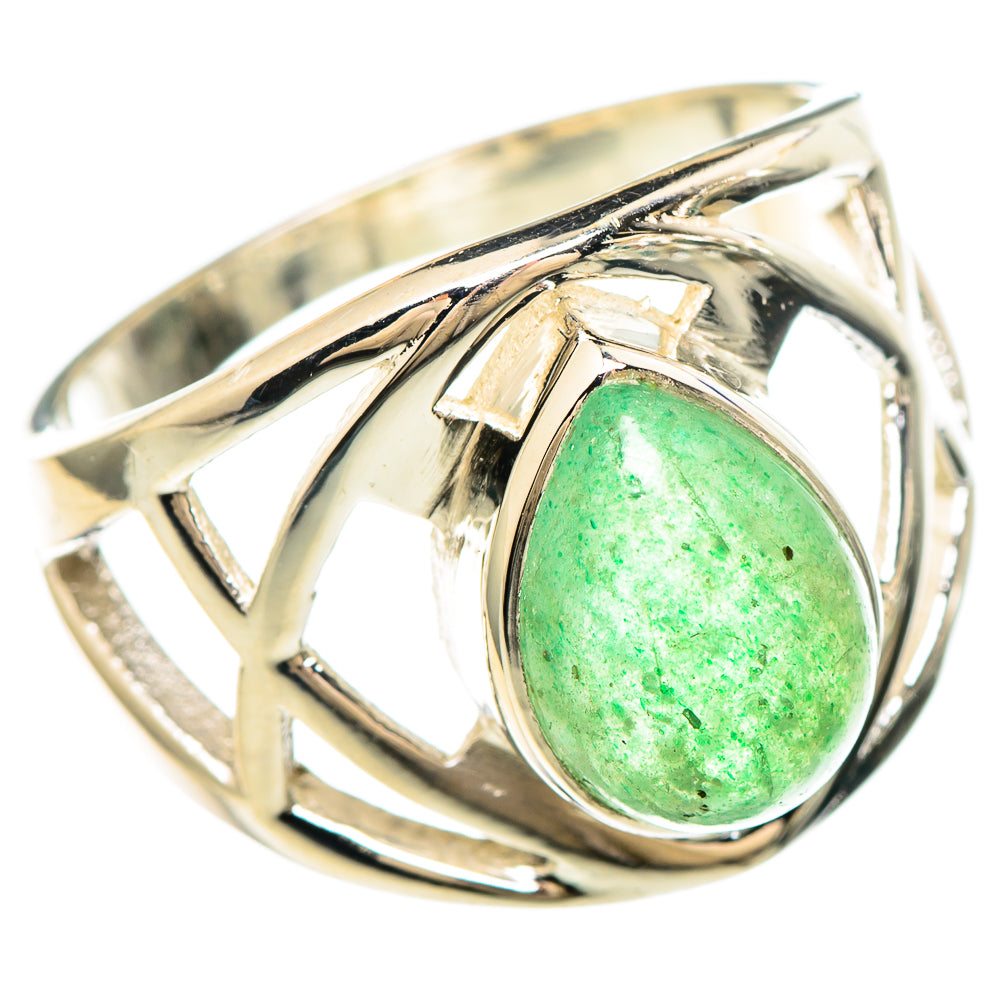 Green Aventurine Rings handcrafted by Anasilvercos - RING99367
