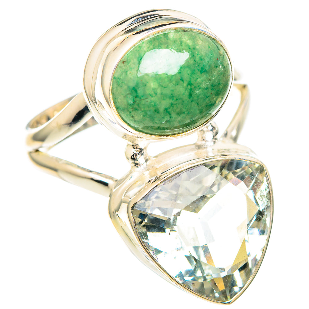 Green Amethyst Rings handcrafted by Anasilvercos - RING99369