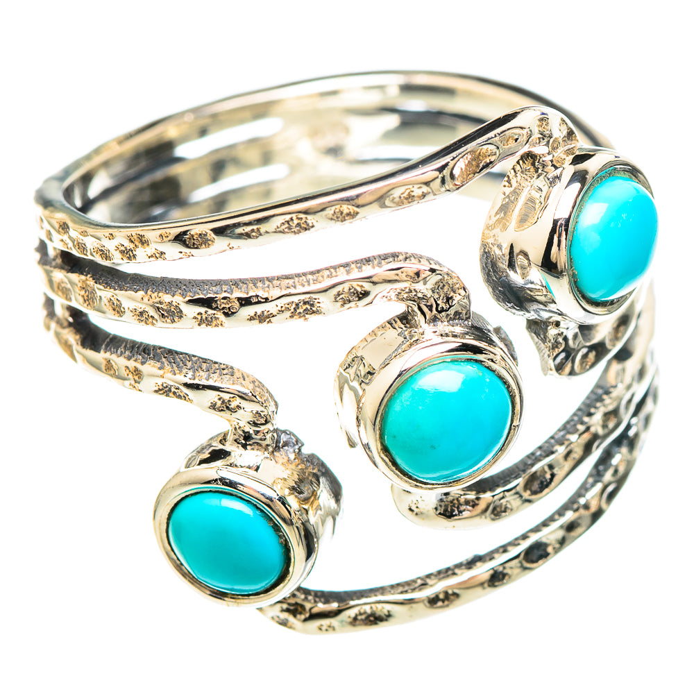 Sleeping Beauty Turquoise Rings handcrafted by Anasilvercos - RING99403