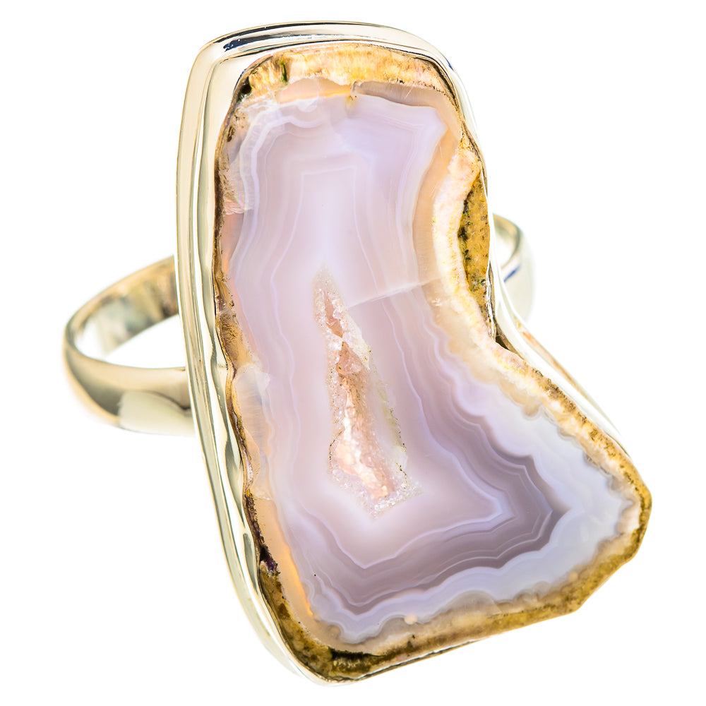 White Geode Slice Rings handcrafted by Anasilvercos - RING99457 - Photo 2