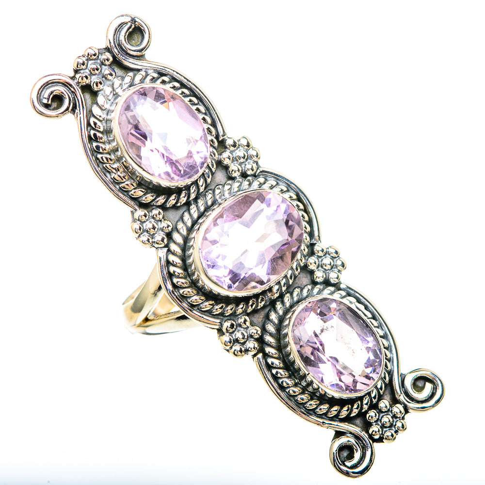 Kunzite Rings handcrafted by Anasilvercos - RING99504