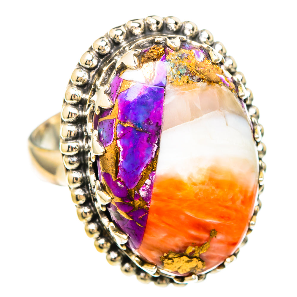 Spiny Oyster Turquoise Rings handcrafted by Anasilvercos - RING99509 - Photo 2