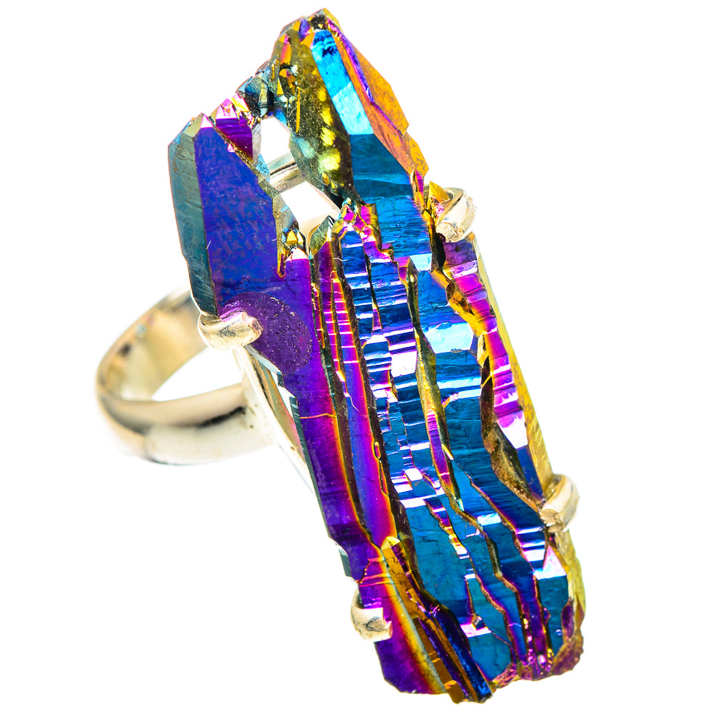 Titanium Sunshine Druzy Rings handcrafted by Anasilvercos - RING99511