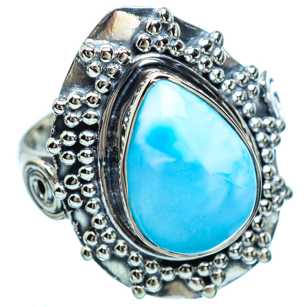 Larimar Rings handcrafted by Anasilvercos - RING995122