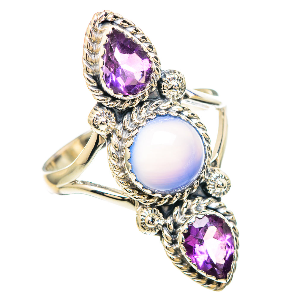 Aqua Chalcedony Rings handcrafted by Anasilvercos - RING99513