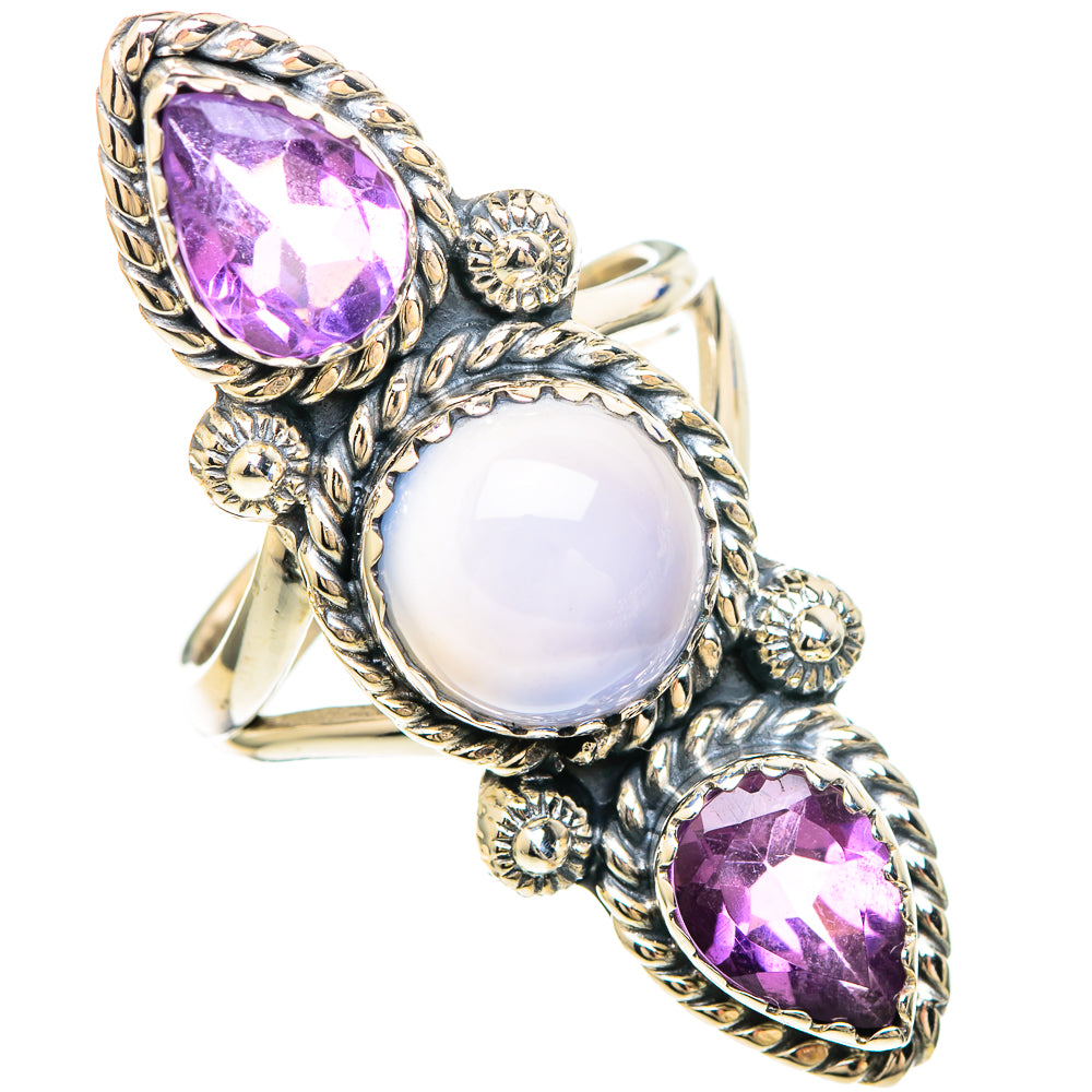 Aqua Chalcedony Rings handcrafted by Anasilvercos - RING99536