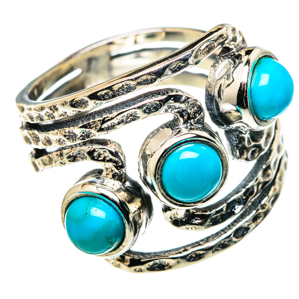 Sleeping Beauty Turquoise Rings handcrafted by Anasilvercos - RING99552