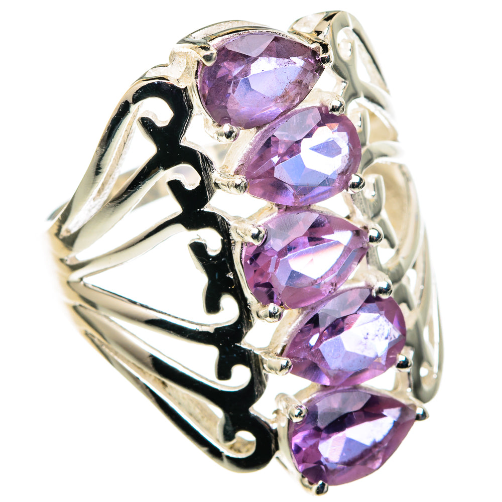 Color Change Alexandrite (lab.) Rings handcrafted by Anasilvercos - RING99574