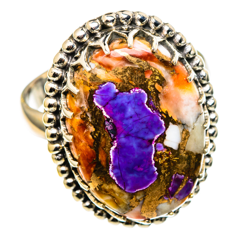 Spiny Oyster Turquoise Rings handcrafted by Anasilvercos - RING99588
