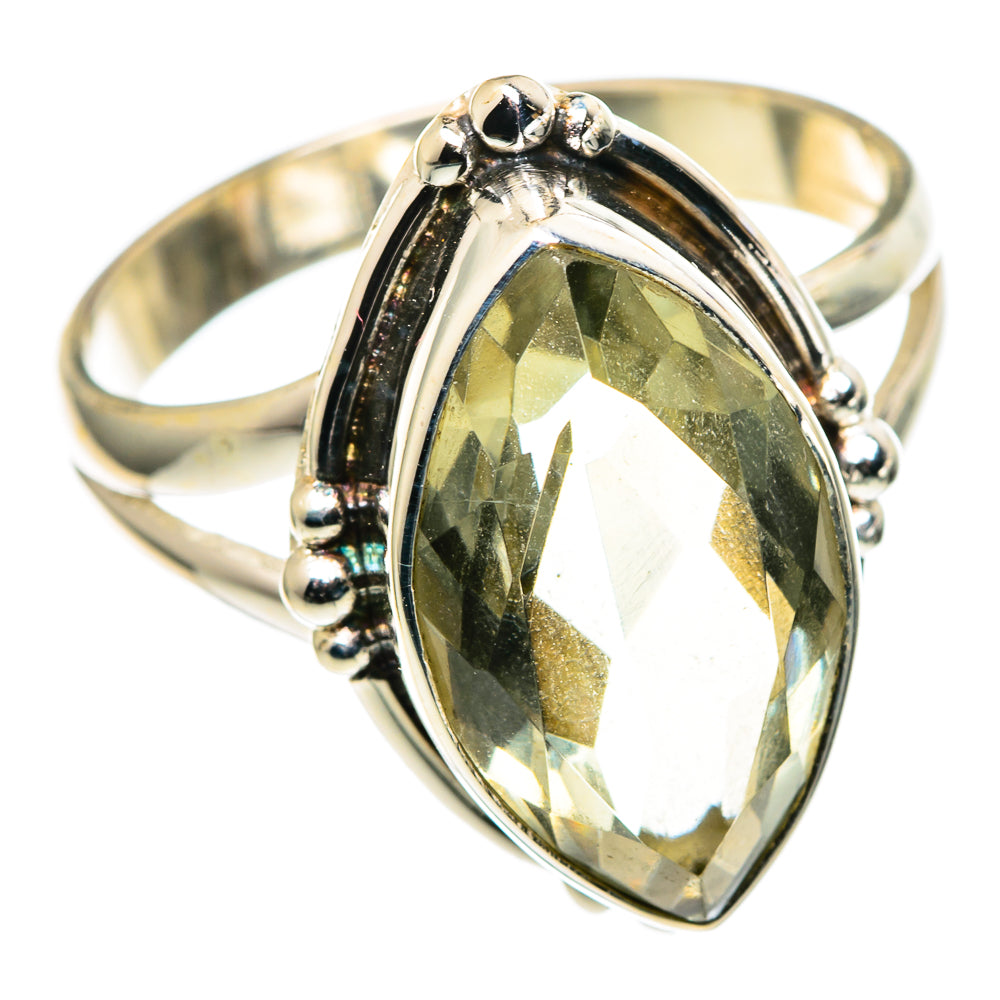 Green Amethyst Rings handcrafted by Anasilvercos - RING99601