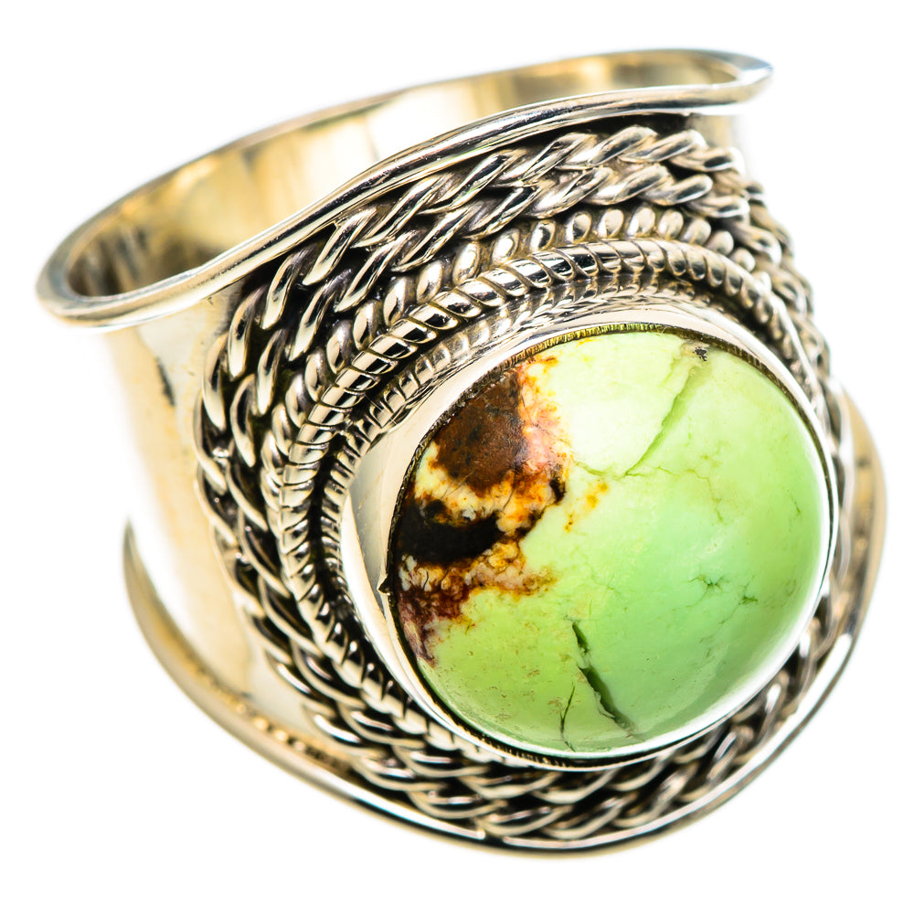 Lemon Chrysoprase Rings handcrafted by Anasilvercos - RING99603