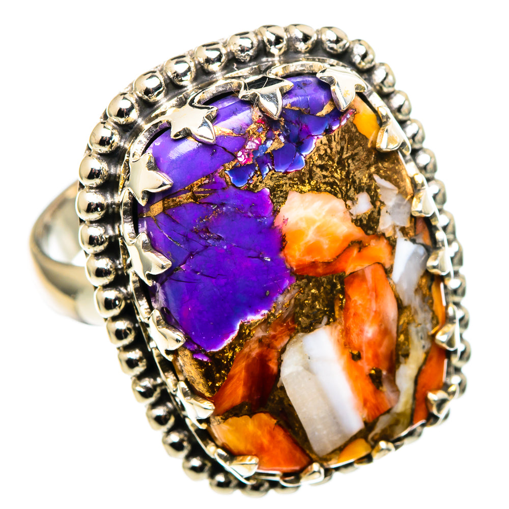 Spiny Oyster Turquoise Rings handcrafted by Anasilvercos - RING99627