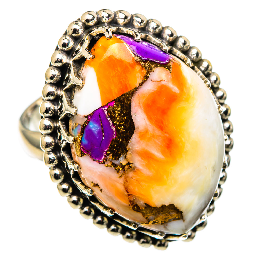 Spiny Oyster Turquoise Rings handcrafted by Anasilvercos - RING99630