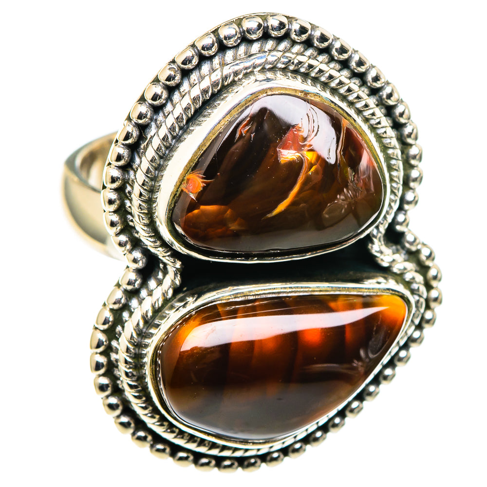 Mexican Fire Agate Rings handcrafted by Anasilvercos - RING99645