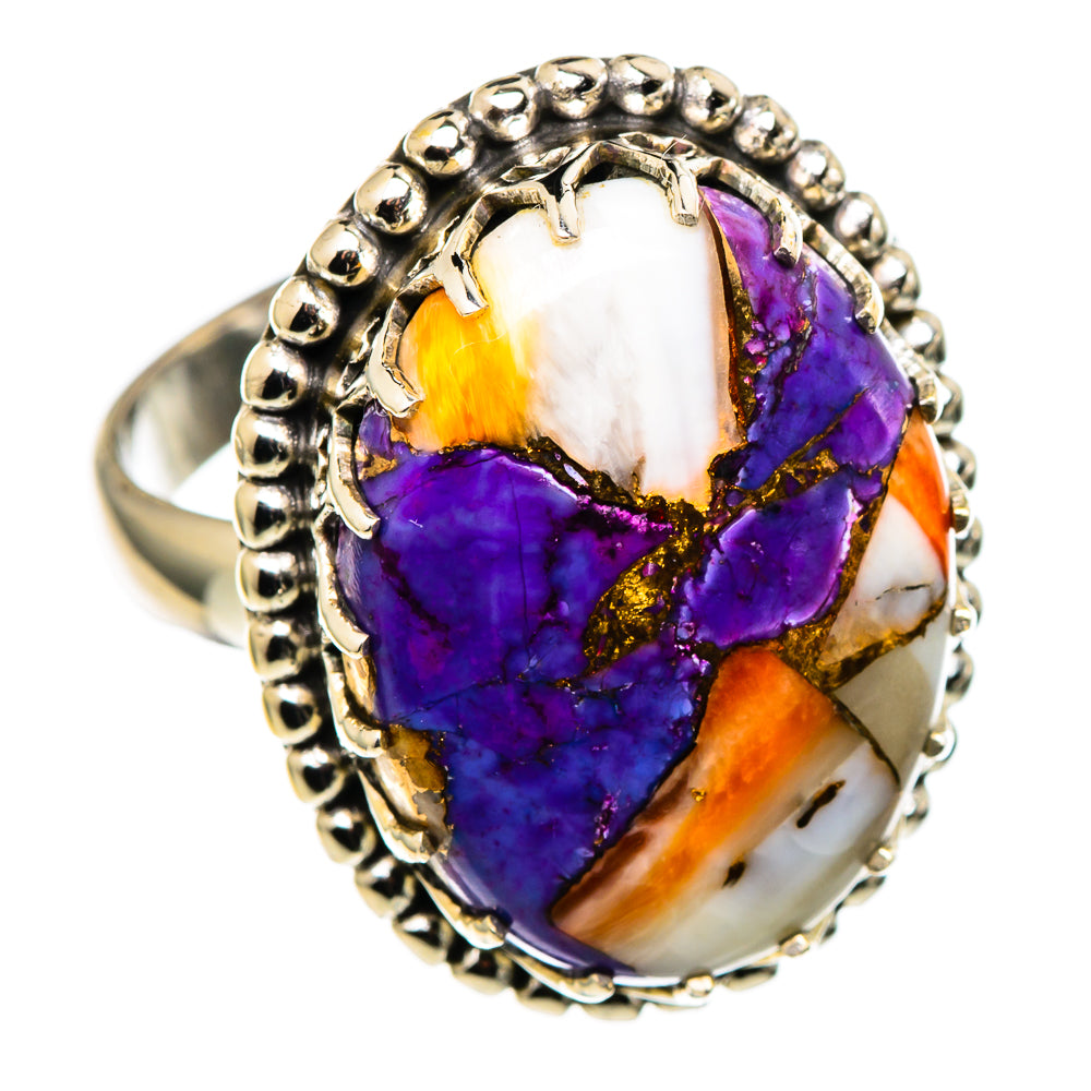 Spiny Oyster Turquoise Rings handcrafted by Anasilvercos - RING99665