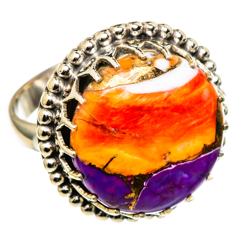 Spiny Oyster Turquoise Rings handcrafted by Anasilvercos - RING99667