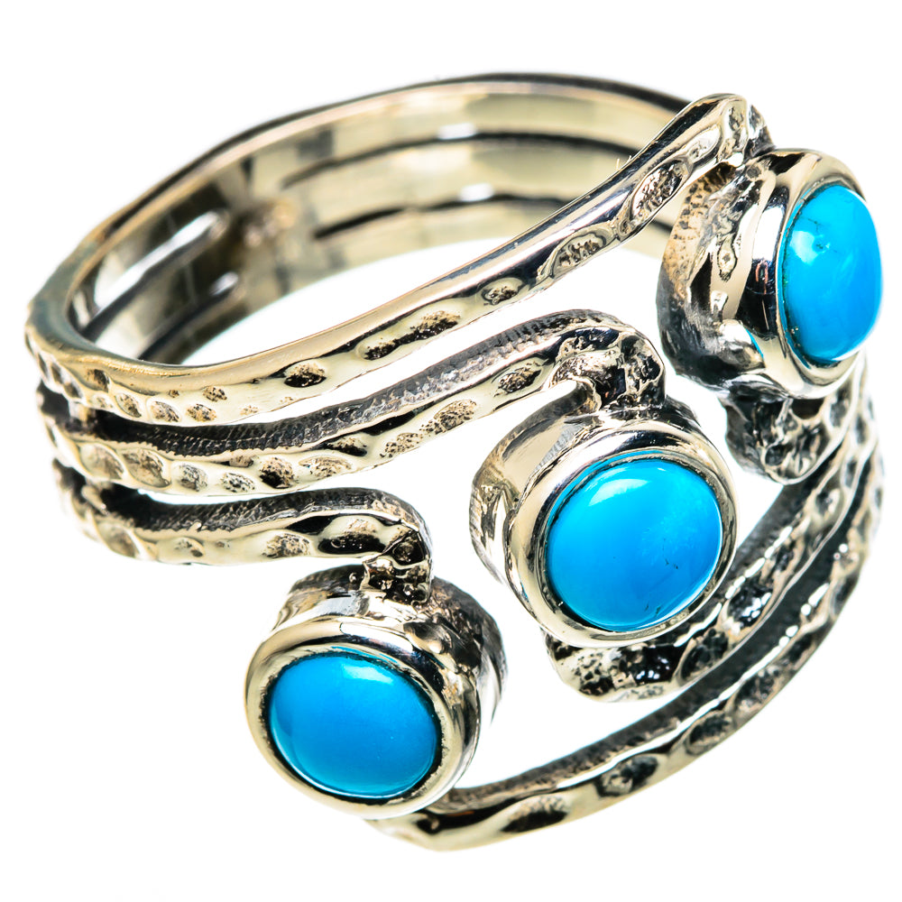 Sleeping Beauty Turquoise Rings handcrafted by Anasilvercos - RING99671