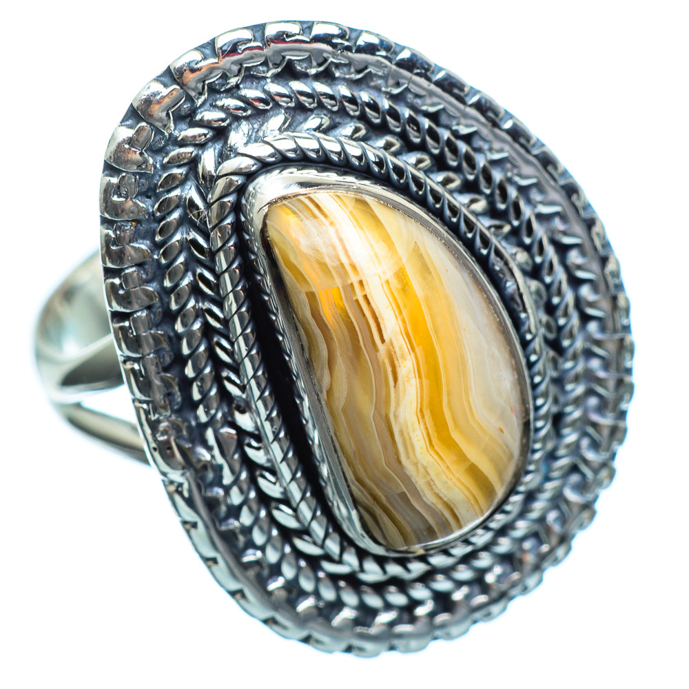 Laguna Lace Agate Rings handcrafted by Anasilvercos - RING996763