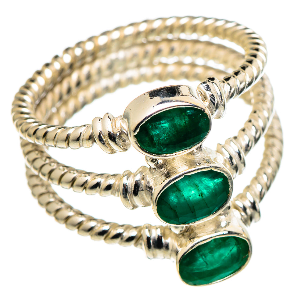 Zambian Emerald Rings handcrafted by Anasilvercos - RING99679