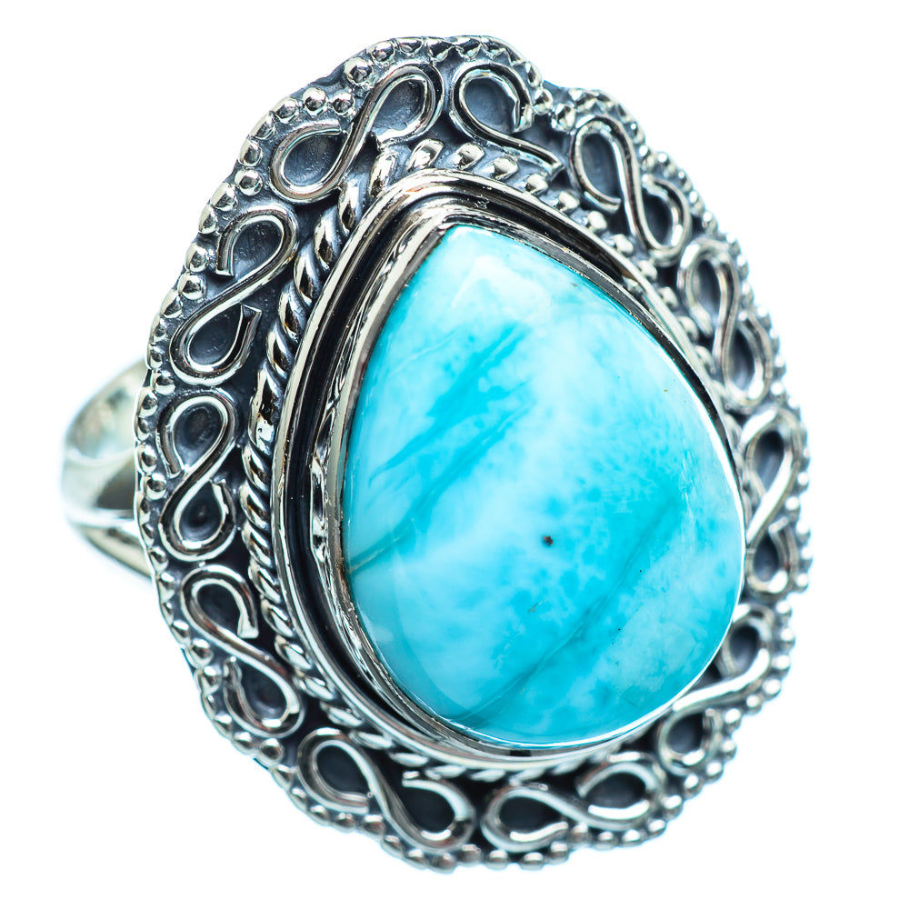 Larimar Rings handcrafted by Anasilvercos - RING997017