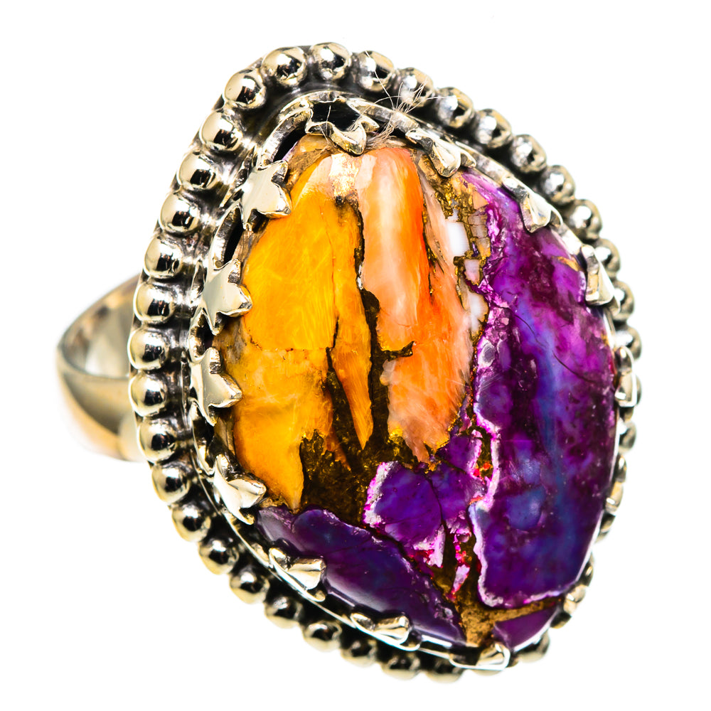 Spiny Oyster Turquoise Rings handcrafted by Anasilvercos - RING99705