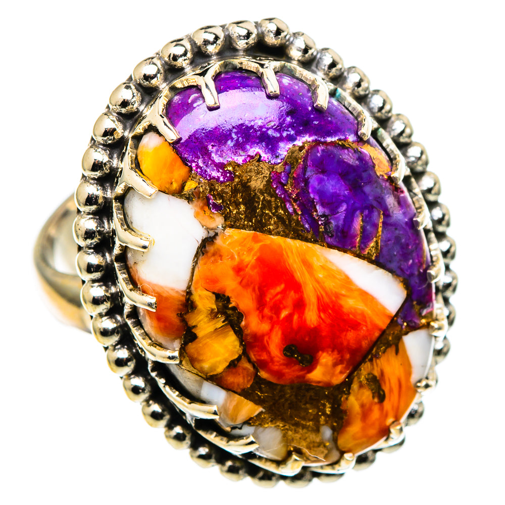 Spiny Oyster Turquoise Rings handcrafted by Anasilvercos - RING99708