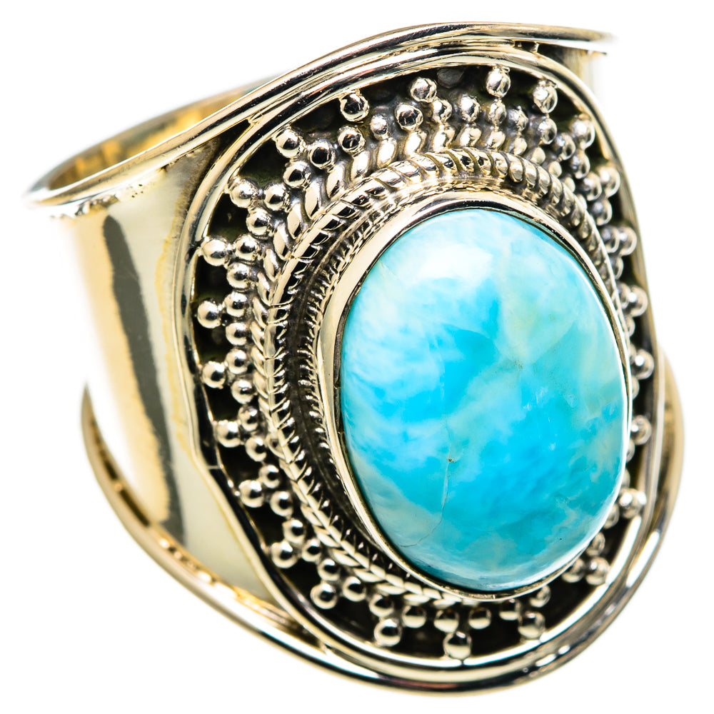 Larimar Rings handcrafted by Anasilvercos - RING99714