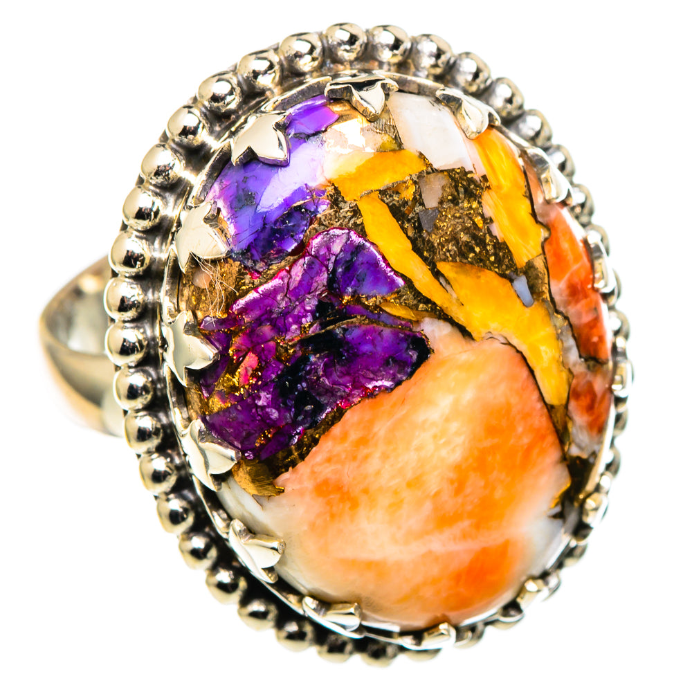 Spiny Oyster Turquoise Rings handcrafted by Anasilvercos - RING99746