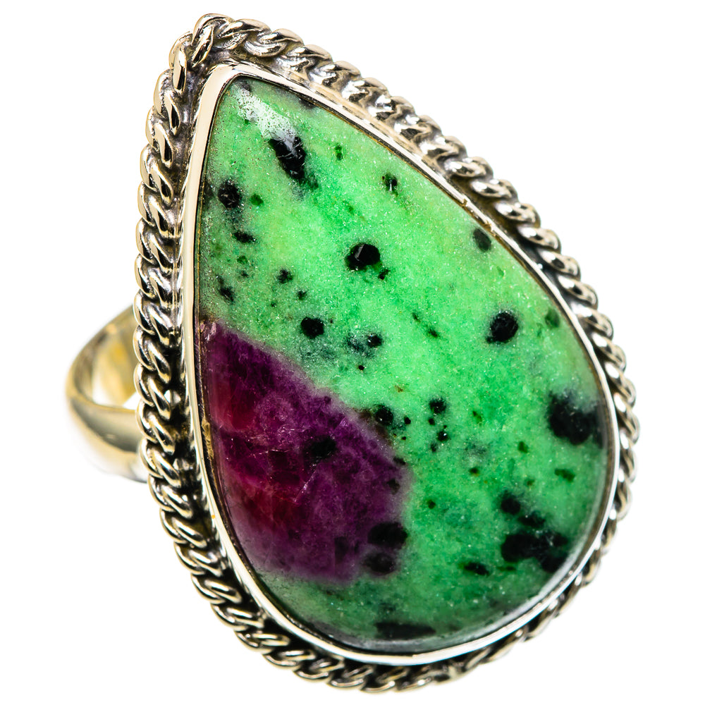 Ruby Zoisite Rings handcrafted by Anasilvercos - RING99761 - Photo 2