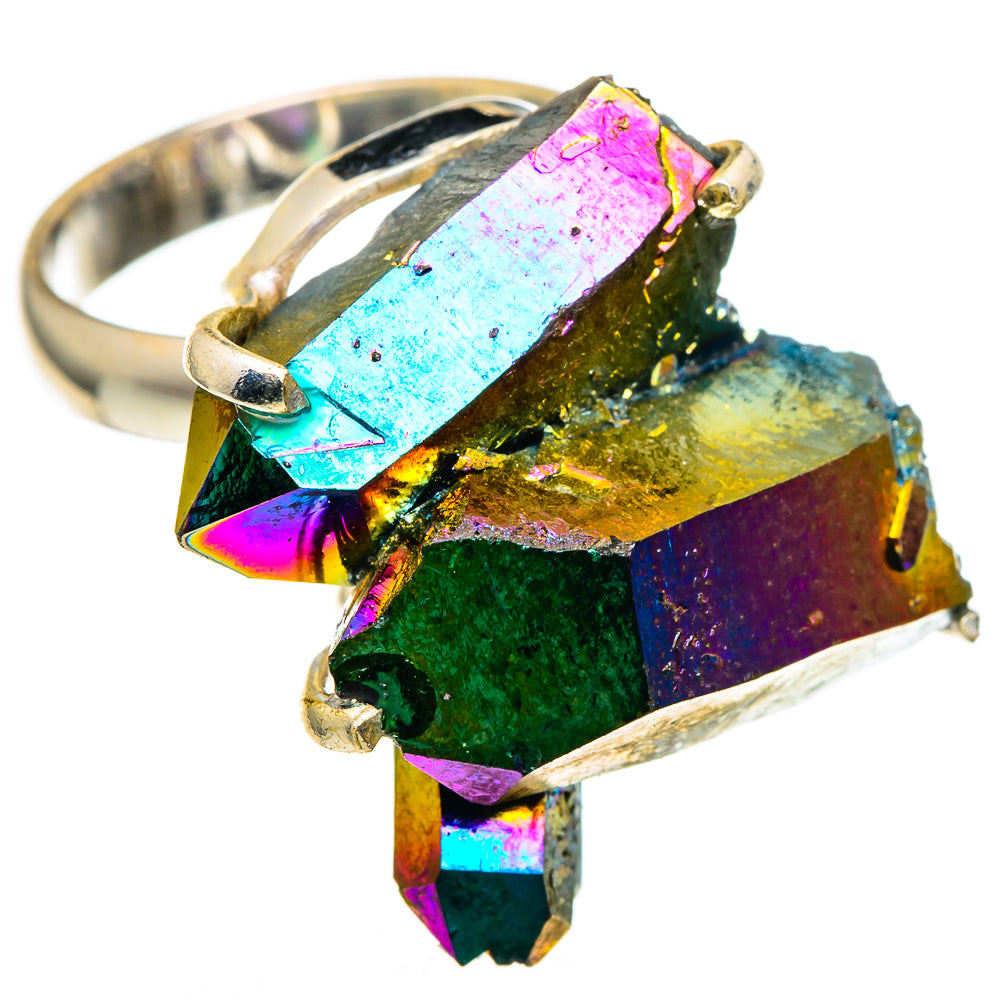 Titanium Sunshine Druzy Rings handcrafted by Anasilvercos - RING99789