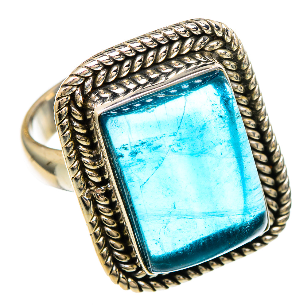 Blue Fluorite Rings handcrafted by Anasilvercos - RING99873