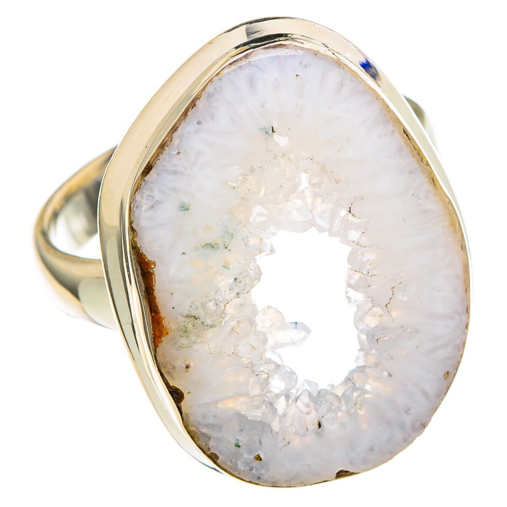 White Geode Slice Rings handcrafted by Anasilvercos - RING99905