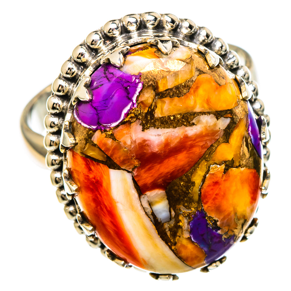 Spiny Oyster Turquoise Rings handcrafted by Anasilvercos - RING99908