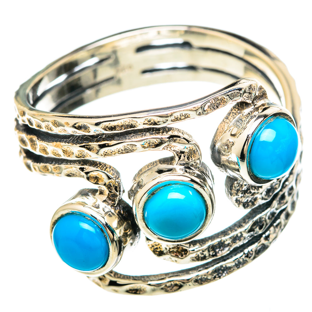 Sleeping Beauty Turquoise Rings handcrafted by Anasilvercos - RING99912