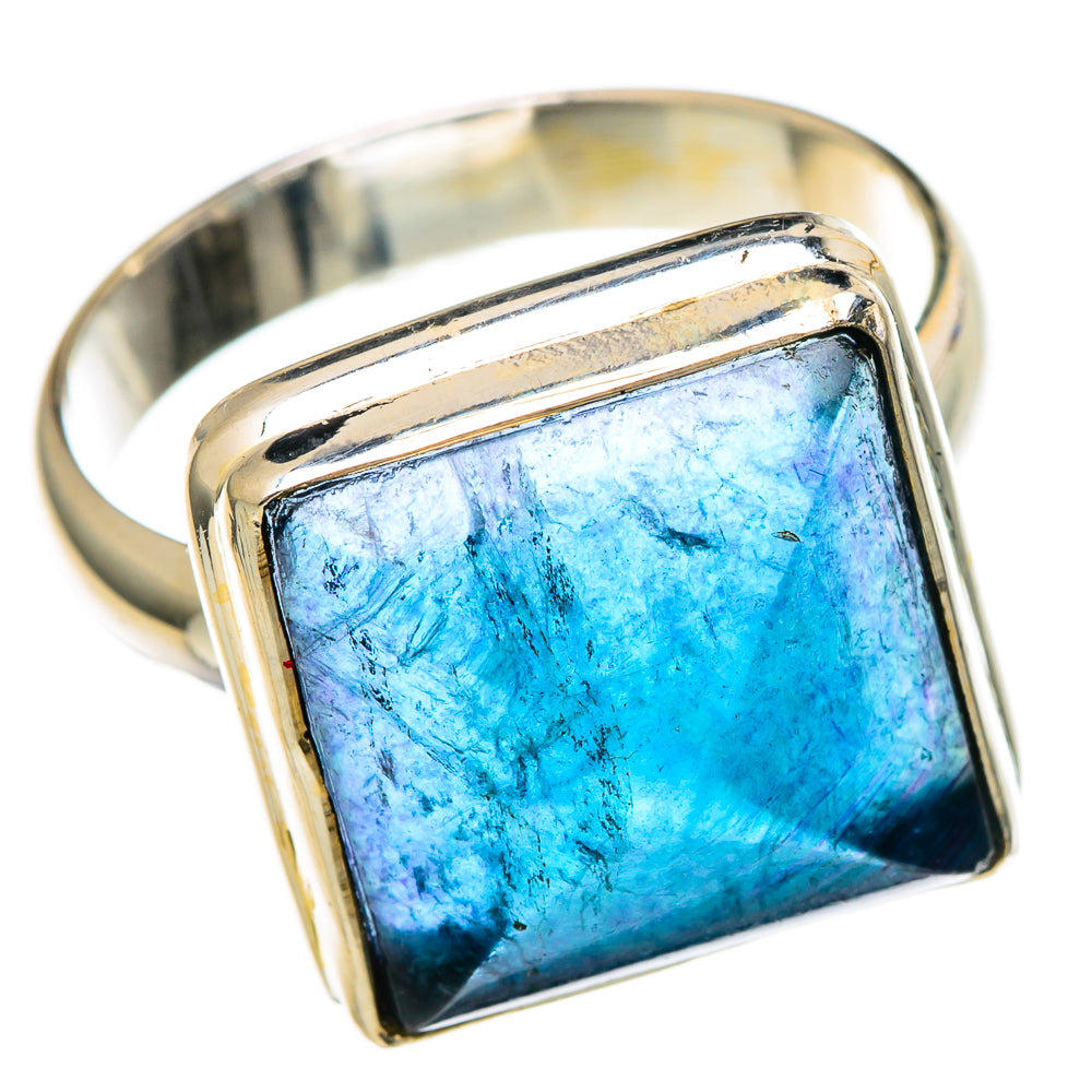 Blue Fluorite Rings handcrafted by Anasilvercos - RING99915