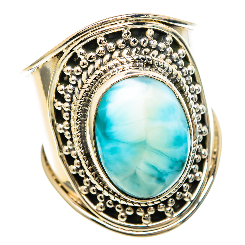 Larimar Rings handcrafted by Anasilvercos - RING99917