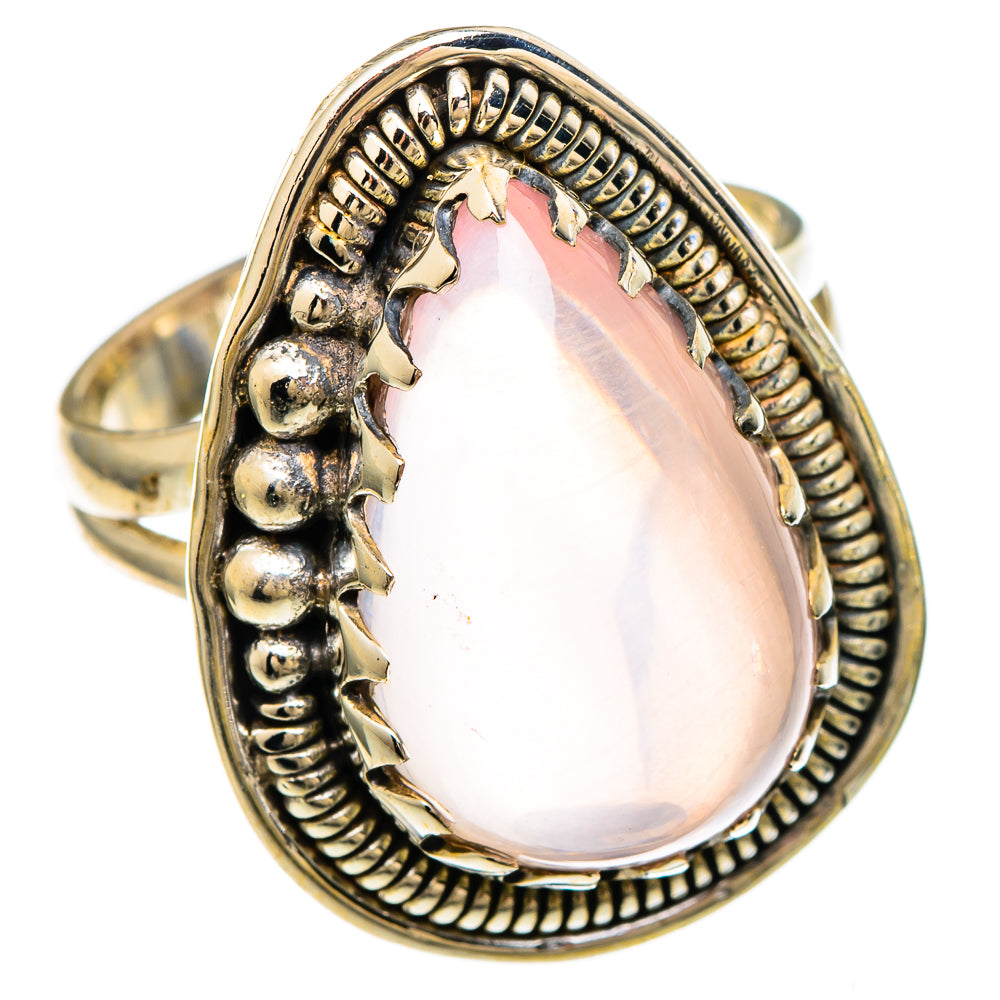 Rose Quartz Rings handcrafted by Anasilvercos - RING99928