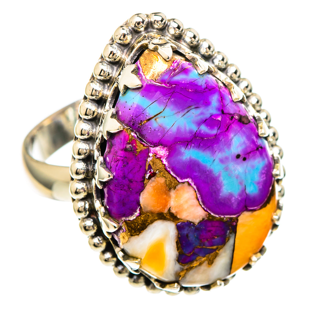 Spiny Oyster Turquoise Rings handcrafted by Anasilvercos - RING99934