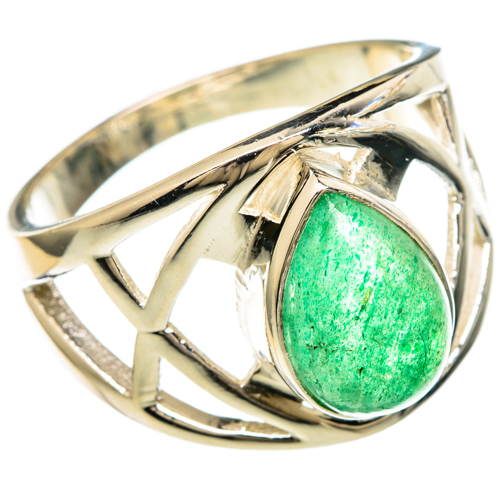 Green Aventurine Rings handcrafted by Anasilvercos - RING99956