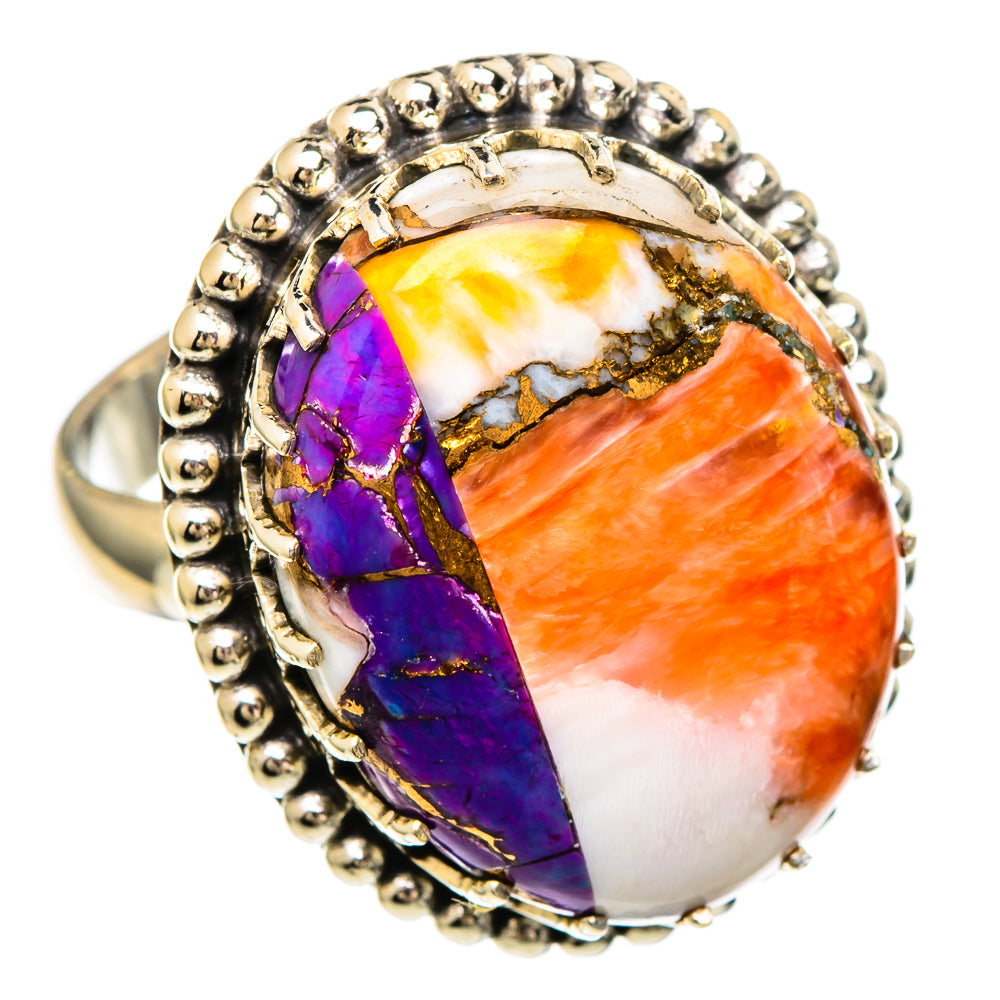 Spiny Oyster Turquoise Rings handcrafted by Anasilvercos - RING99982