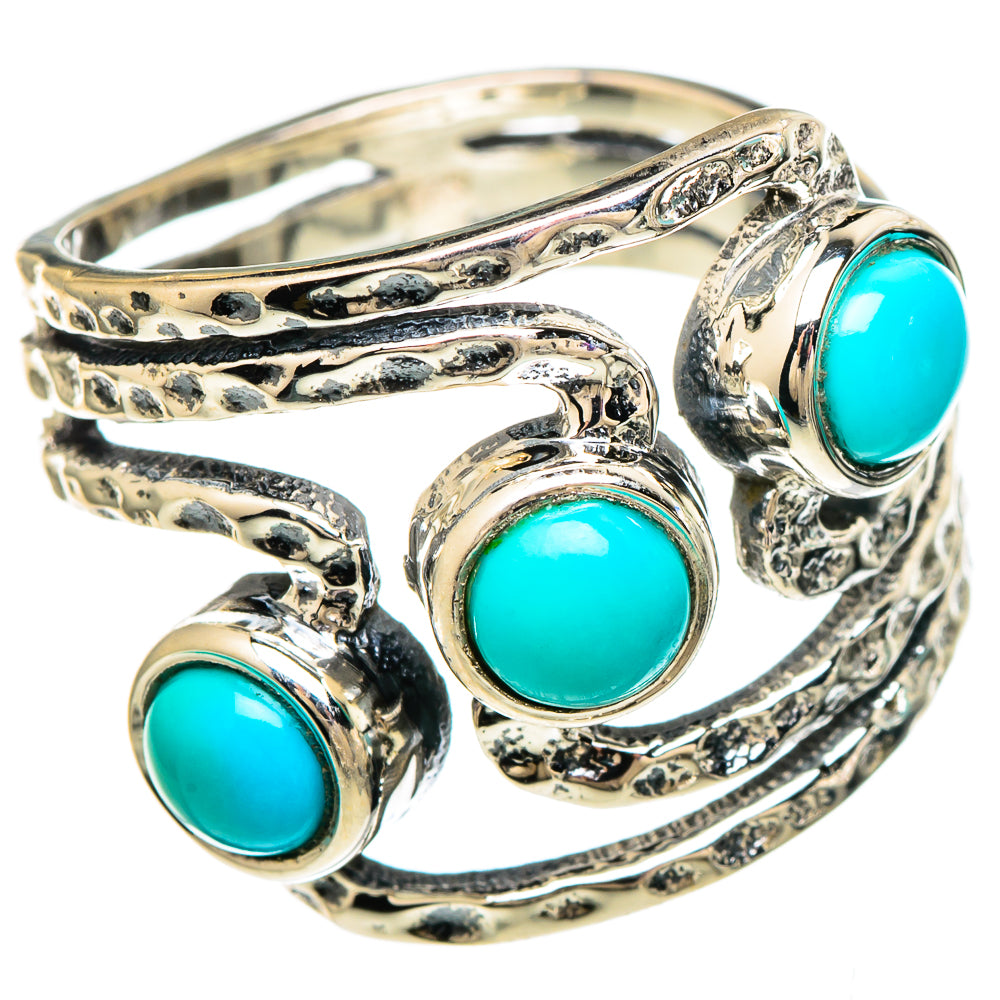 Sleeping Beauty Turquoise Rings handcrafted by Anasilvercos - RING99990
