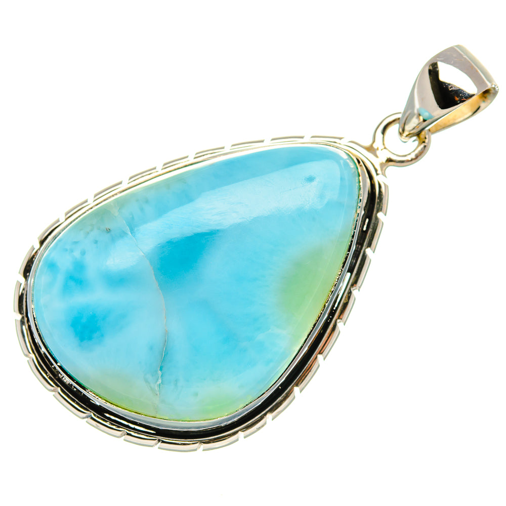 Larimar Pendant 1 3/4" (925 Sterling Silver) PD37557