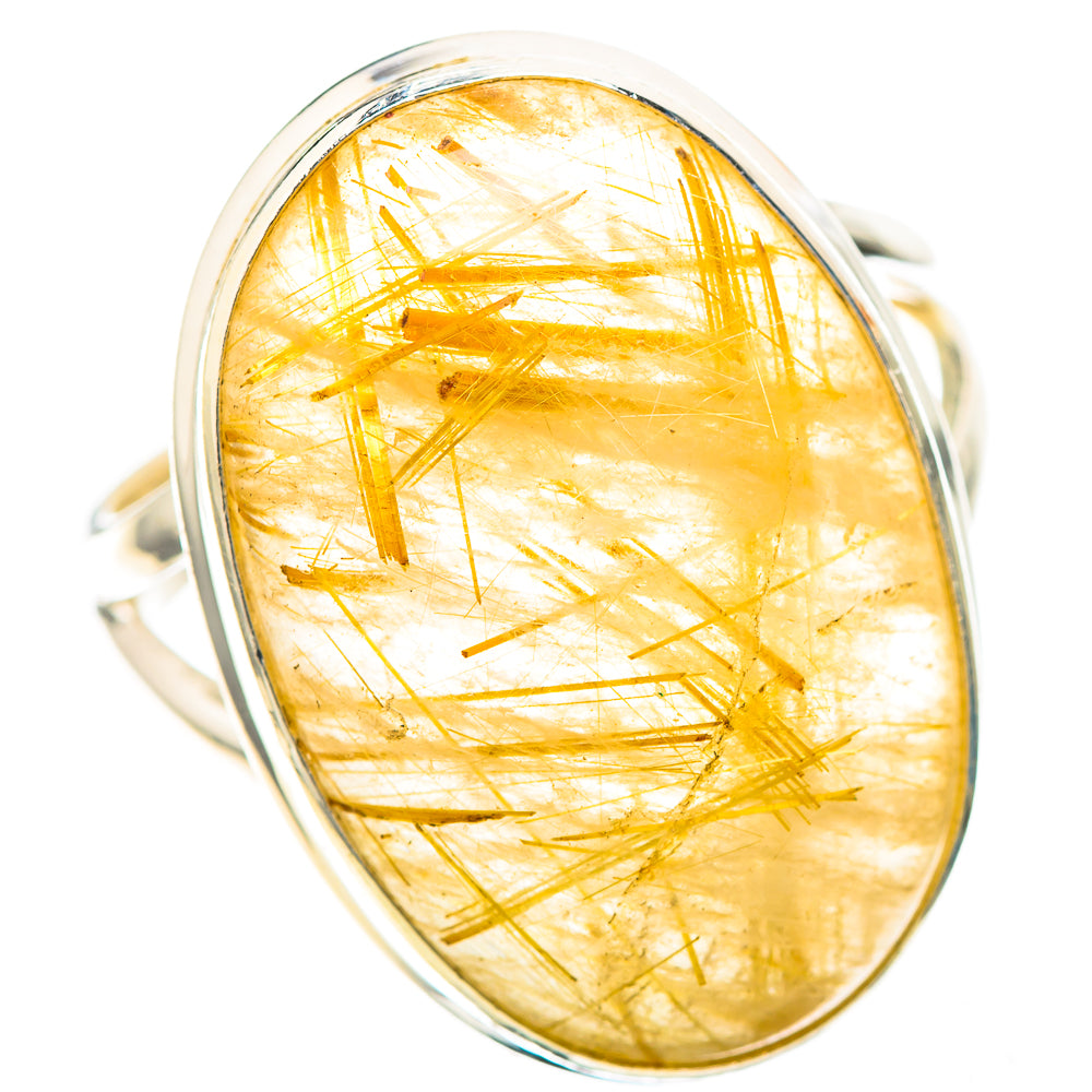 Large Rutilated Quartz Ring Size 9.75 (925 Sterling Silver) RING136526