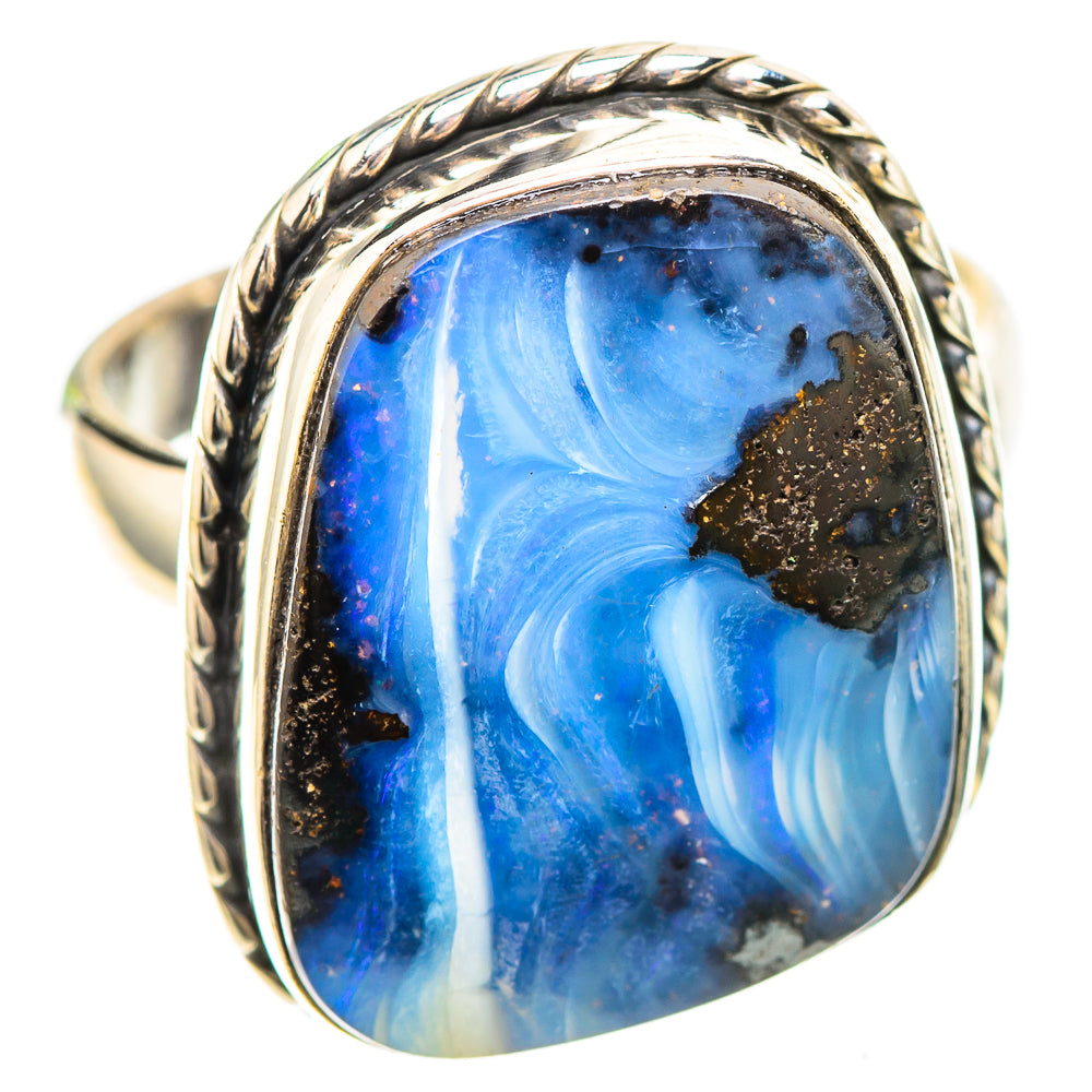 Australian Boulder Opal Ring Size 8.5 (925 Sterling Silver) RING137081