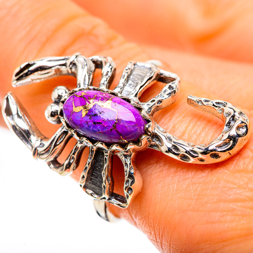 Anasilvercos Purple Copper Composite Turquoise Ring Size 10 (925 Sterling Silver)
