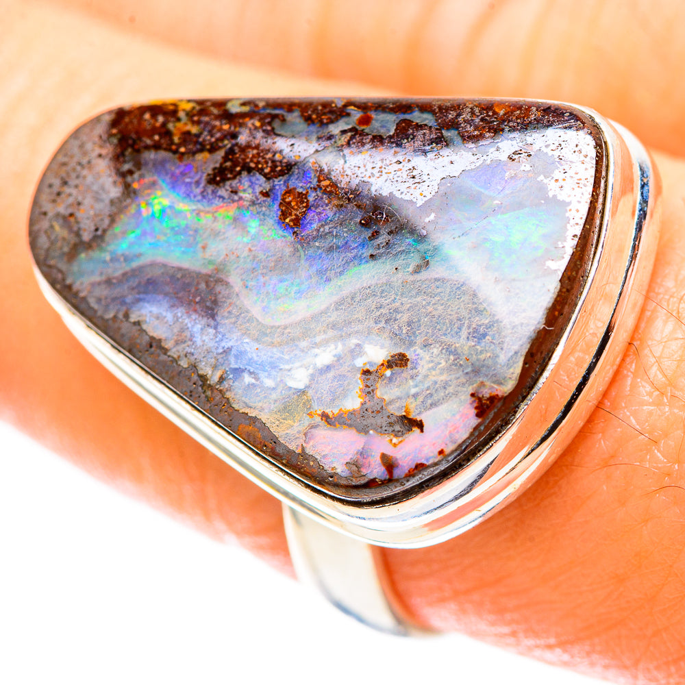 Boulder Opal 925 Sterling Silver Ring Size 8.25 (925 Sterling Silver) RING137404
