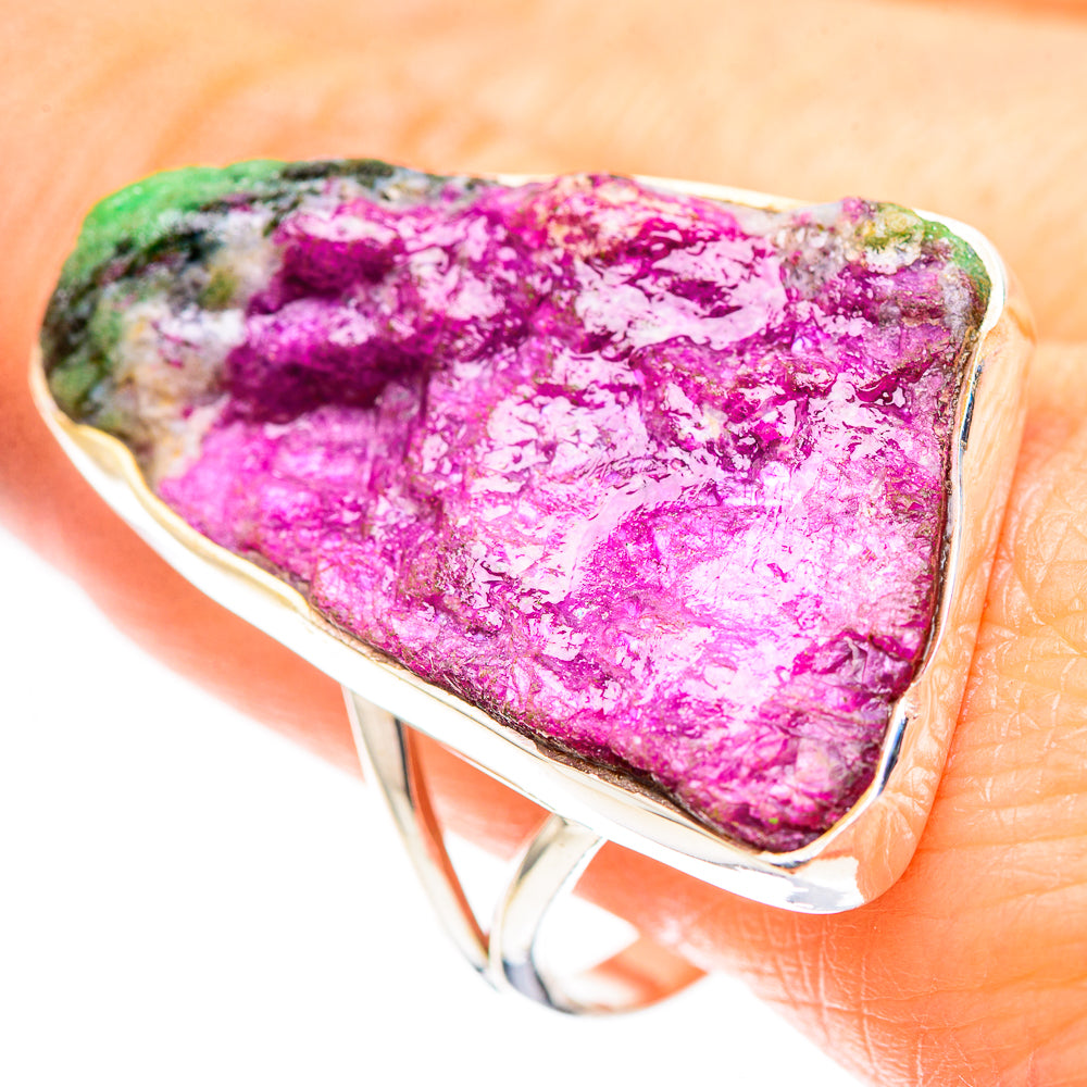 Large Rough Ruby Zoisite 925 Sterling Silver Ring Size 10 (925 Sterling Silver) RING137576