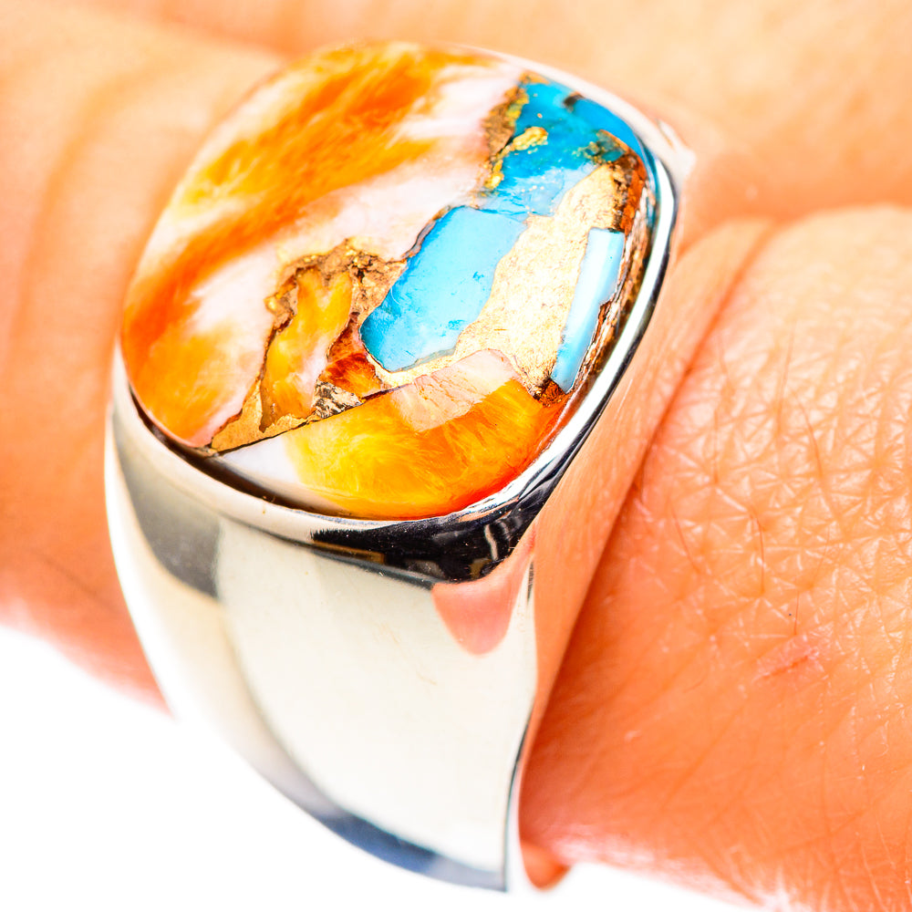 Spiny Oyster Turquoise 925 Sterling Silver Ring Size 9.5 (925 Sterling Silver) RING137504
