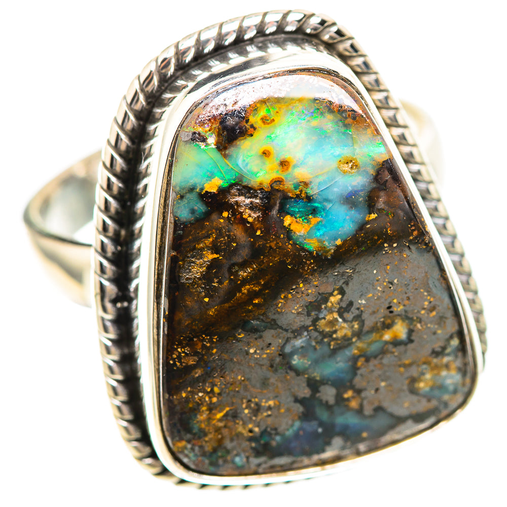 Australian Boulder Opal Ring Size 7.75 (925 Sterling Silver) RING136310
