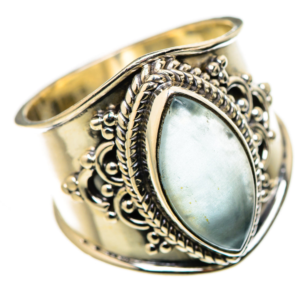 Natural Aquamarine Ring Size 6.75 (925 Sterling Silver) RING134670